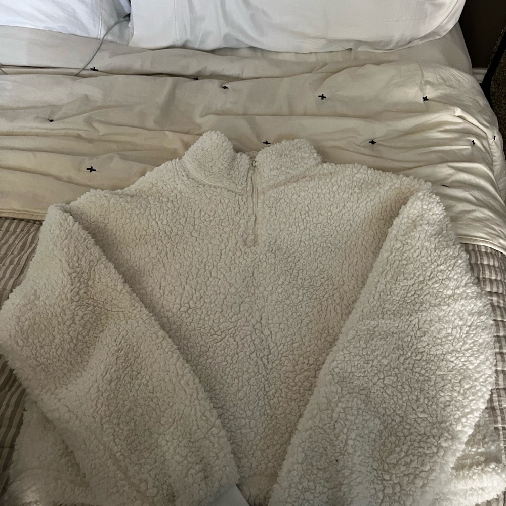 Cropped sherpa jacket
